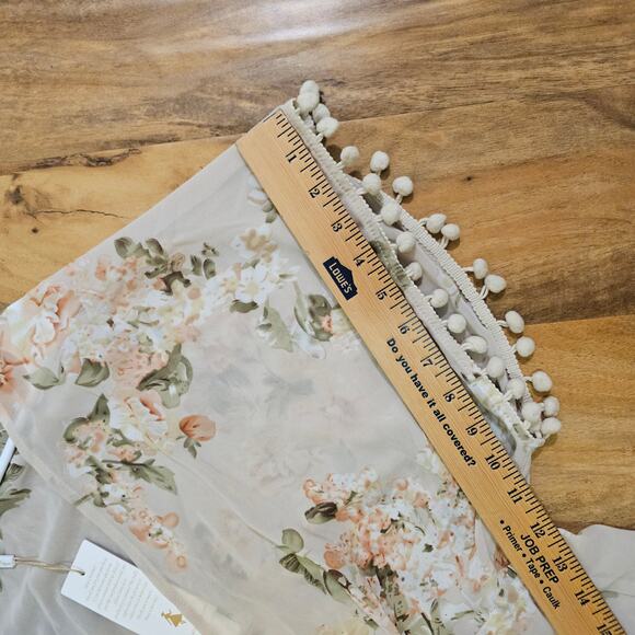 Belle Poque NWT Sm Swimsuit cover w Mini PomPom sleeve n bottom. Boho. Romantic - Picture 8 of 14